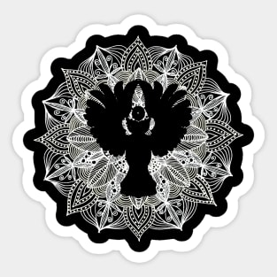 Abstract Owl Mandala Circle Sticker